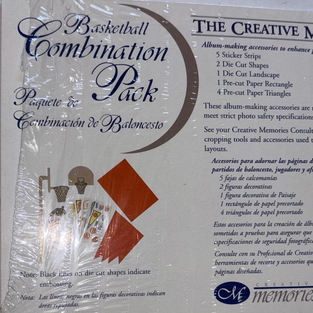Creative Memories Basketball Combination Pack Junk Journaling High School
